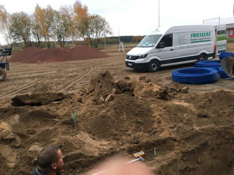 Bauarbeiten für den neuen Platz